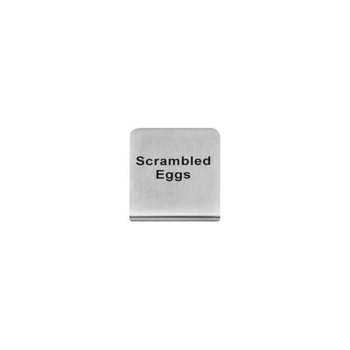 Scrambled Eggs Buffet Sign 50x40mm - 18/8 - Stainless Steel 
