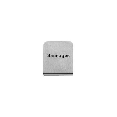 Sausages Buffet Sign 50x40mm - 18/8 - Stainless Steel 