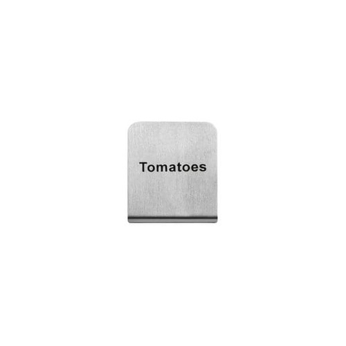 Tomatoes Buffet Sign 50x40mm - 18/8 - Stainless Steel 