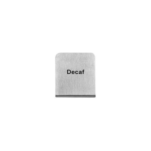 Decaf Buffet Sign 50x40mm - 18/8 - Stainless Steel 