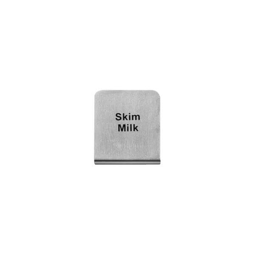 Skim Milk Buffet Sign 50x40mm - 18/8 - Stainless Steel 