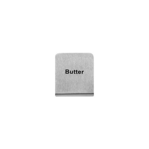 Butter Buffet Sign 50x40mm - 18/8 - Stainless Steel 