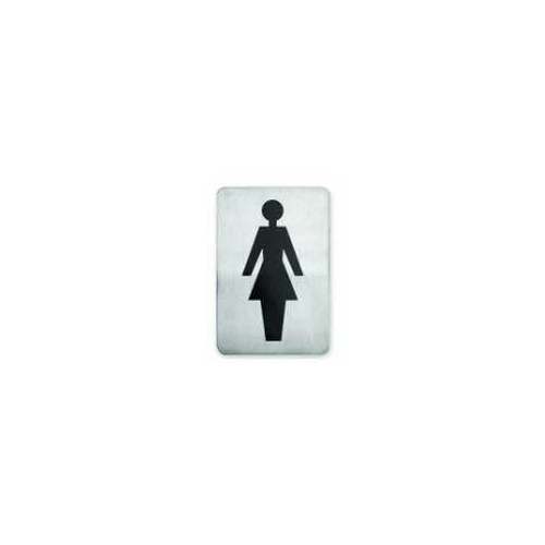 Female Wall Sign - Adhesive Back 120x80mm Stainless Steel