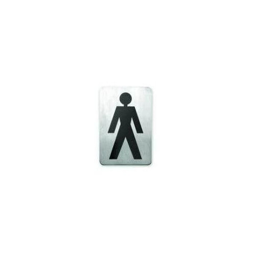 Male Wall Sign - Adhesive Back 120x80mm Stainless Steel
