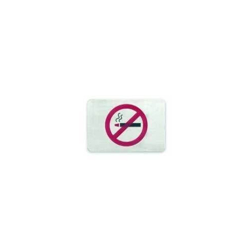 No Smoking Wall Sign - Adhesive Back 120x80mm Stainless Steel