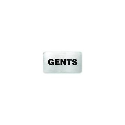 Gents Wall Sign - Adhesive Back 110x60mm Stainless Steel