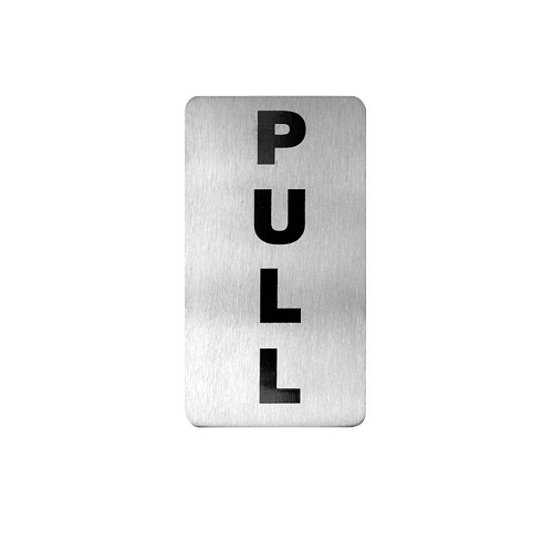 Toilet Wall Sign - Adhesive Back 110x60mm Stainless Steel