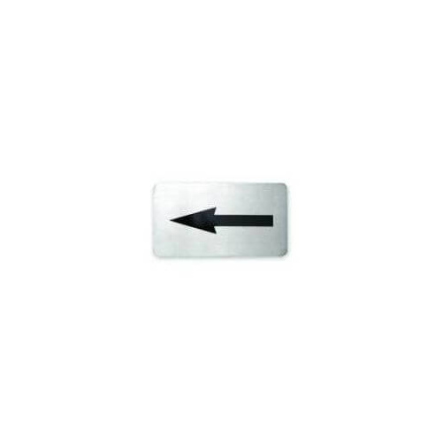 Arrow Wall Sign - Adhesive Back 110x60mm Stainless Steel