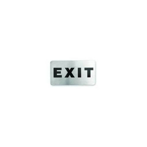 Exit Wall Sign - Adhesive Back 110x60mm Stainless Steel