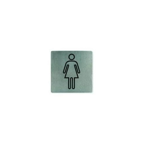 Female Wall Sign - Adhesive Back 130x130mm Stainless Steel