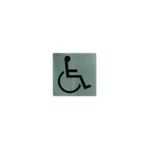 Disabled Wall Sign - Adhesive Back 130x130mm Stainless Steel
