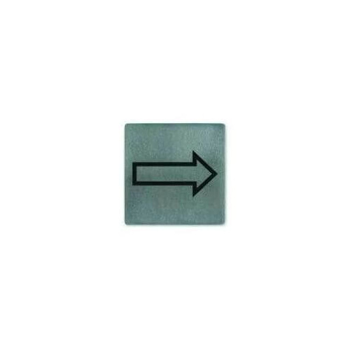 Arrow Wall Sign - Adhesive Back 130x130mm Stainless Steel