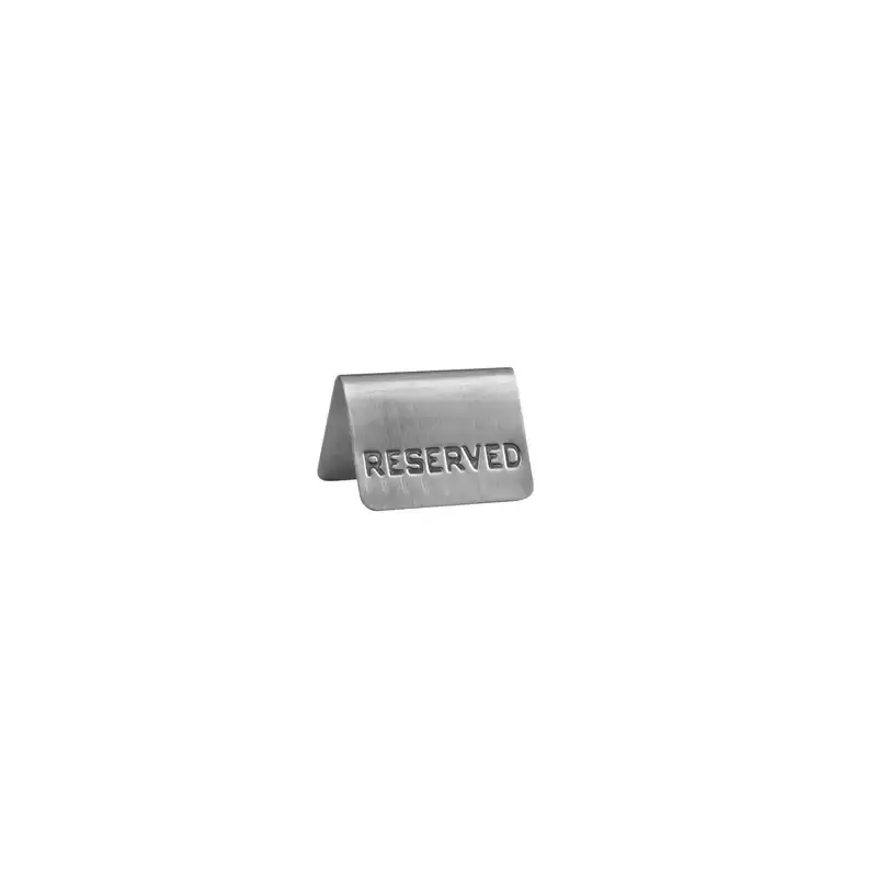 Reserved Table Sign 75x50mm Stainless Steel