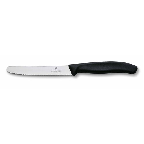 Victorinox Classic Wavy Edge Steak and Tomato Knife Black 110mm