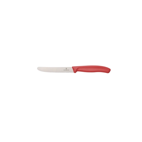 Victorinox Swiss Classic Steak & Tomato Knife Wavy Edge Crimson Blaze 110mm