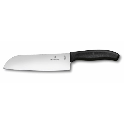 Victorinox Swiss Classic Wide Blade Santoku Knife in Blister Pack 170mm Black