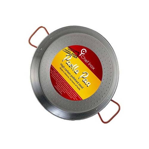 Chef Inox Paella Pan -  High Carbon Polished Steel 200mm