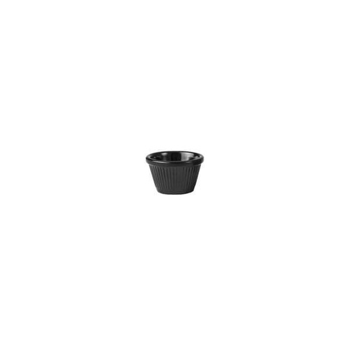 Ryner Melamine Ramekin 63x40mm / 45ml Fluted, Black 