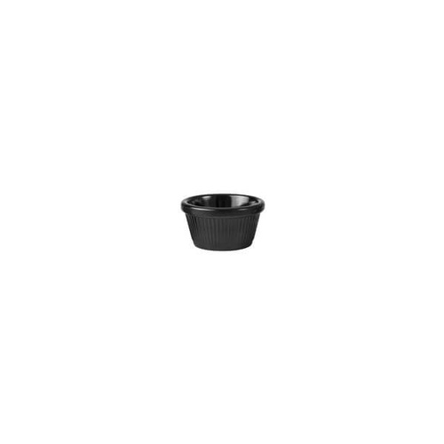 Ryner Melamine Ramekin 72x40mm / 60ml Fluted, Black 