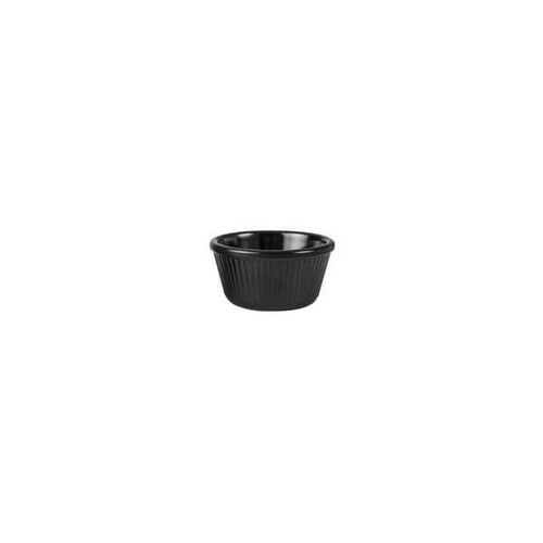 Ryner Melamine Ramekin 85x50mm / 120ml Fluted, Black 