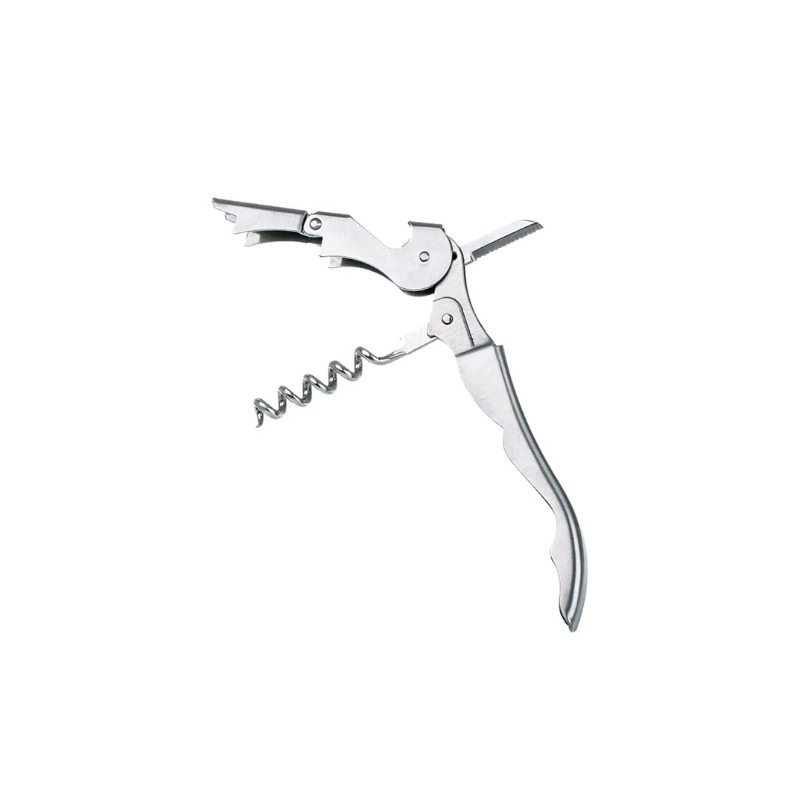 Bartender French Style Stainless Steel Waiters Corkscrew