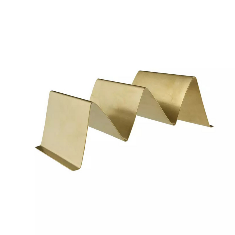 Moda Vintage Taco Stand 3 Compartment - Reversible Gold (Box of 12)