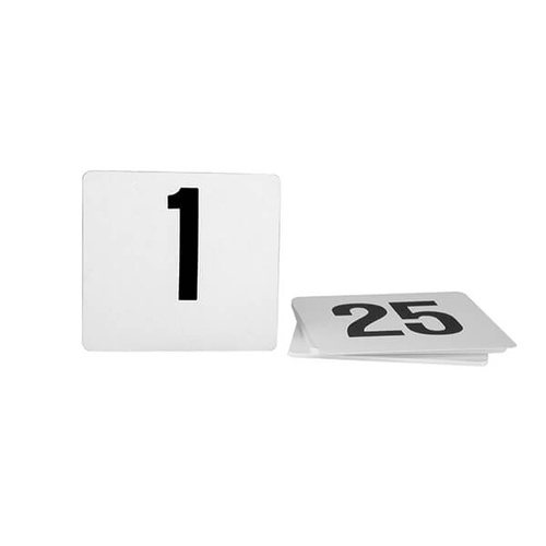Trenton Table Numbers - Set Of 1 - 25 105x95mm Black On White Plastic
