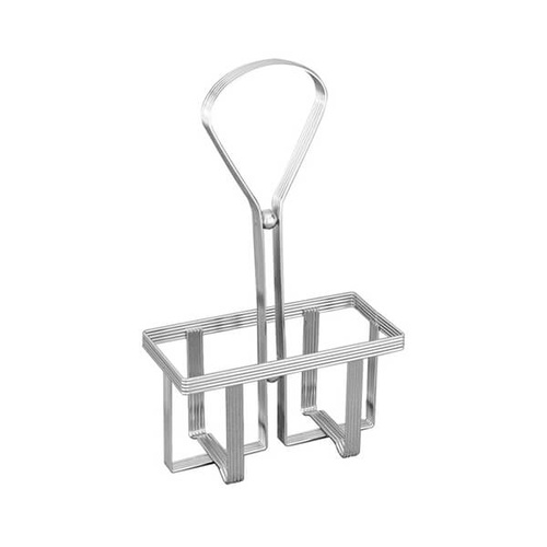 Holder For Oil & Vinegar Bottles 130x65x225mm Chrome Plated, With Ring Clip