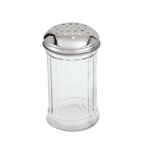 Cheese Shaker 140mm / 335ml Stainless Steel Top / Glass Body