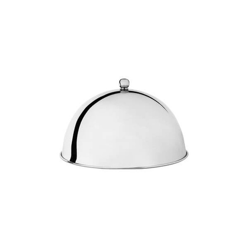 Dome Cover / Cloche with Knob 255x160mm - 18/8 Stainless Steel