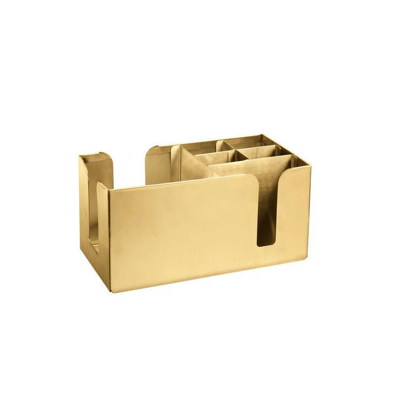 Crown Barware Bar Organiser - 6 Compartment Gold