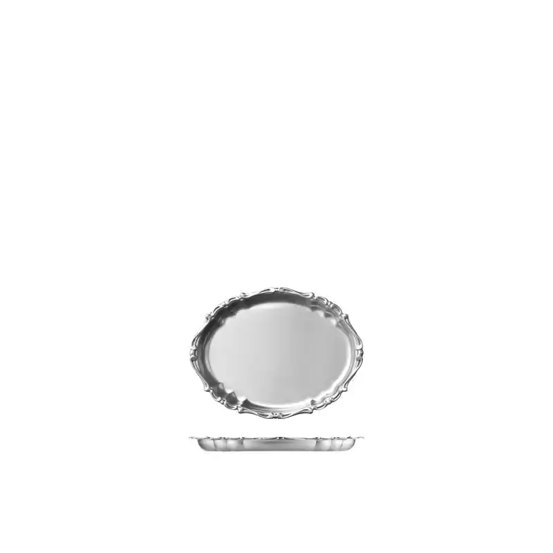 Moda Serving Deco Oval Platter Stainless Steel 200x150mm (Box of 6)