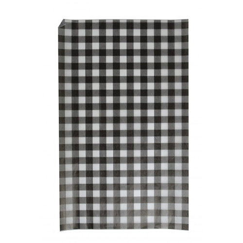 Chef Inox Greaseproof Paper Black Gingham Paper 190x310mm (Pack of 200)