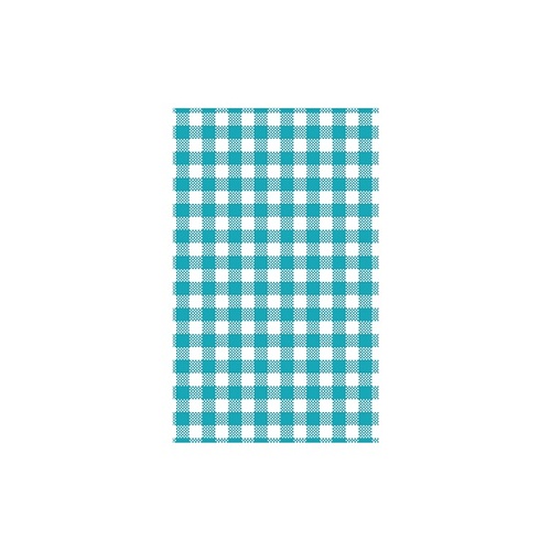 Moda Greaseproof Paper Teal Gingham 190x310mm (Pack of 200)