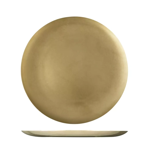 Moda Vintage Round Coupe Plate 260mm  - Gold (Box of 6)