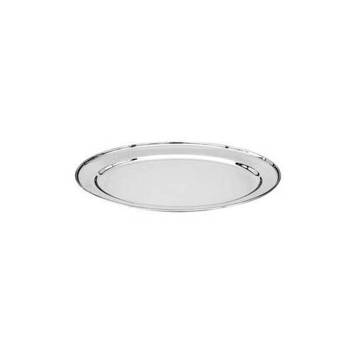 Oval Platter 200mm - 18/8 Stainless Steel Heavy Duty Rolled Edge