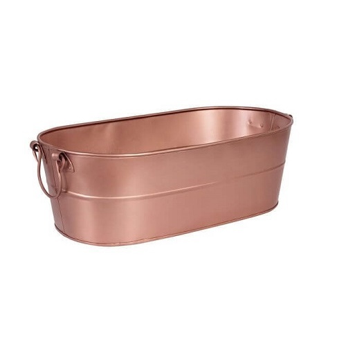 Moda Brooklyn Oval Beverage Tub 530x290x180mm - Satin Copper, Plain