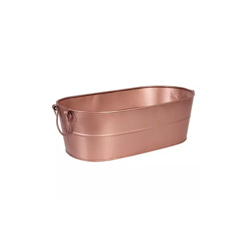 Moda Brooklyn Oval Beverage Tub 530x290x180mm - Satin Copper, Plain
