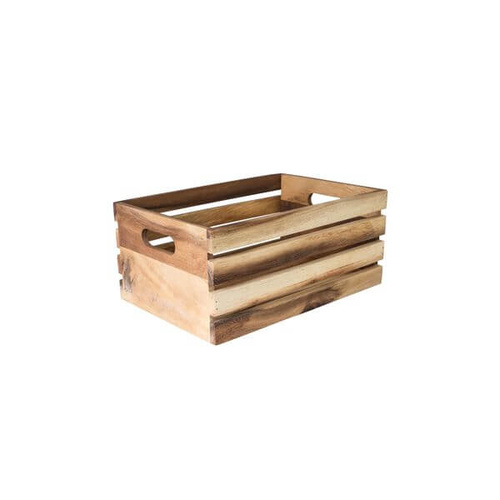 Moda Brooklyn Crate 340x230x150mm Rustic Acacia Wood