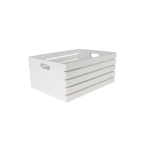 Moda Brooklyn Crate 410x300x180mm White Acacia Wood