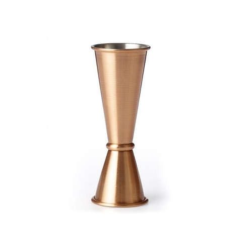 Chef Inox Japanese Jigger Rolled Edges 30/60ml Copper Plated
