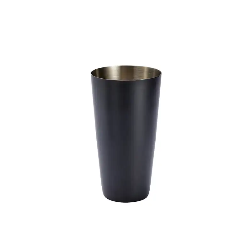 Chef Inox Powder Coated Stainless Steel Boston Tin 900ml Black (Box of 12)