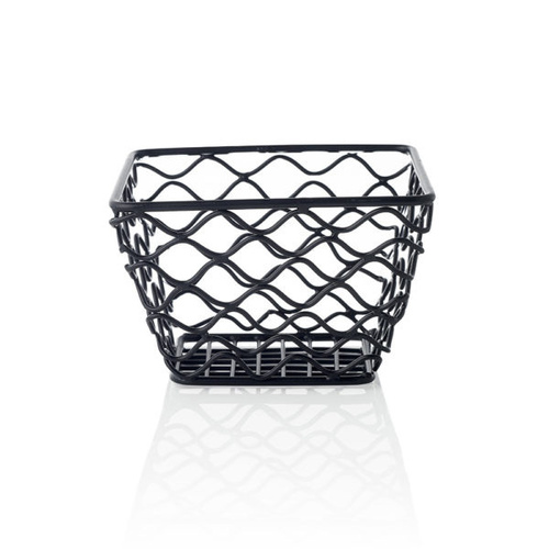 Chef Inox Coney Island Square Basket Patina Blk 155x155x105mm