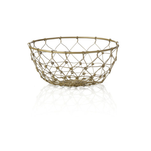Chef Inox Coney Island - Fishing Net Wire Round Basket Patina 160x80mm