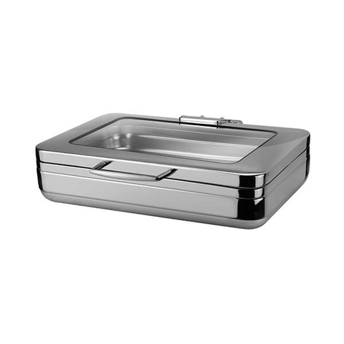 Athena Prince 1/1 Size Rectangular Chafer Glass & Stainless Steel Lid