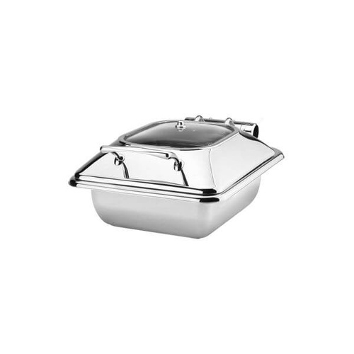 Athena Princess 1/2 Size Rectangular Chafer Glass & Stainless Steel Lid
