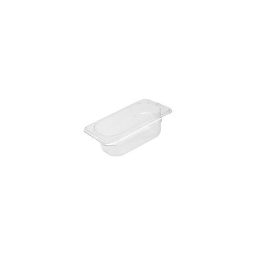 Polycarbonate Gastronorm Pan Clear 1/9 Size 176x108x65mm / 0.57Lt 