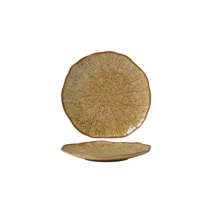 Tablekraft Fusion Lotus Cinnamon Coupe Plate 203 x 35mm (Box of 6)