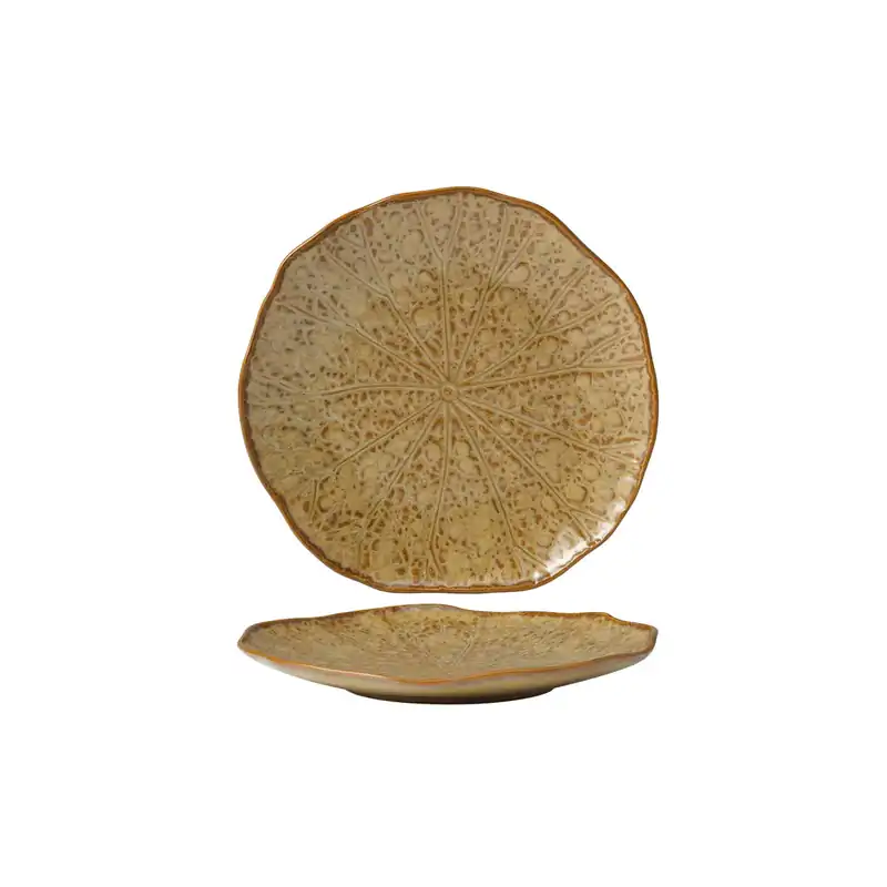 Tablekraft Fusion Lotus Cinnamon Coupe Plate 255 x 35mm (Box of 4)