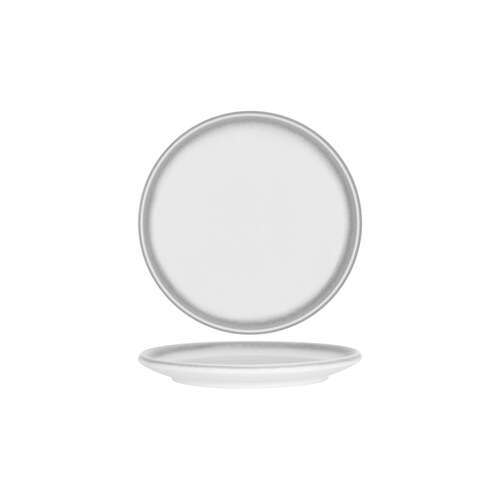 Tablekraft Bistro Round Coupe Plate 245x22mm Frosted Steel (Box of 4)